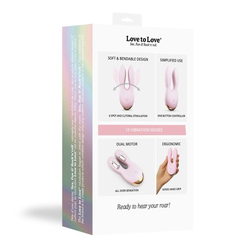 Vibrador Clitoriano Rosa Bebé con Orejas Flexibles