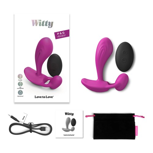 Witty Rechargeable Remote-Controlled Silicone P & G Vibrator