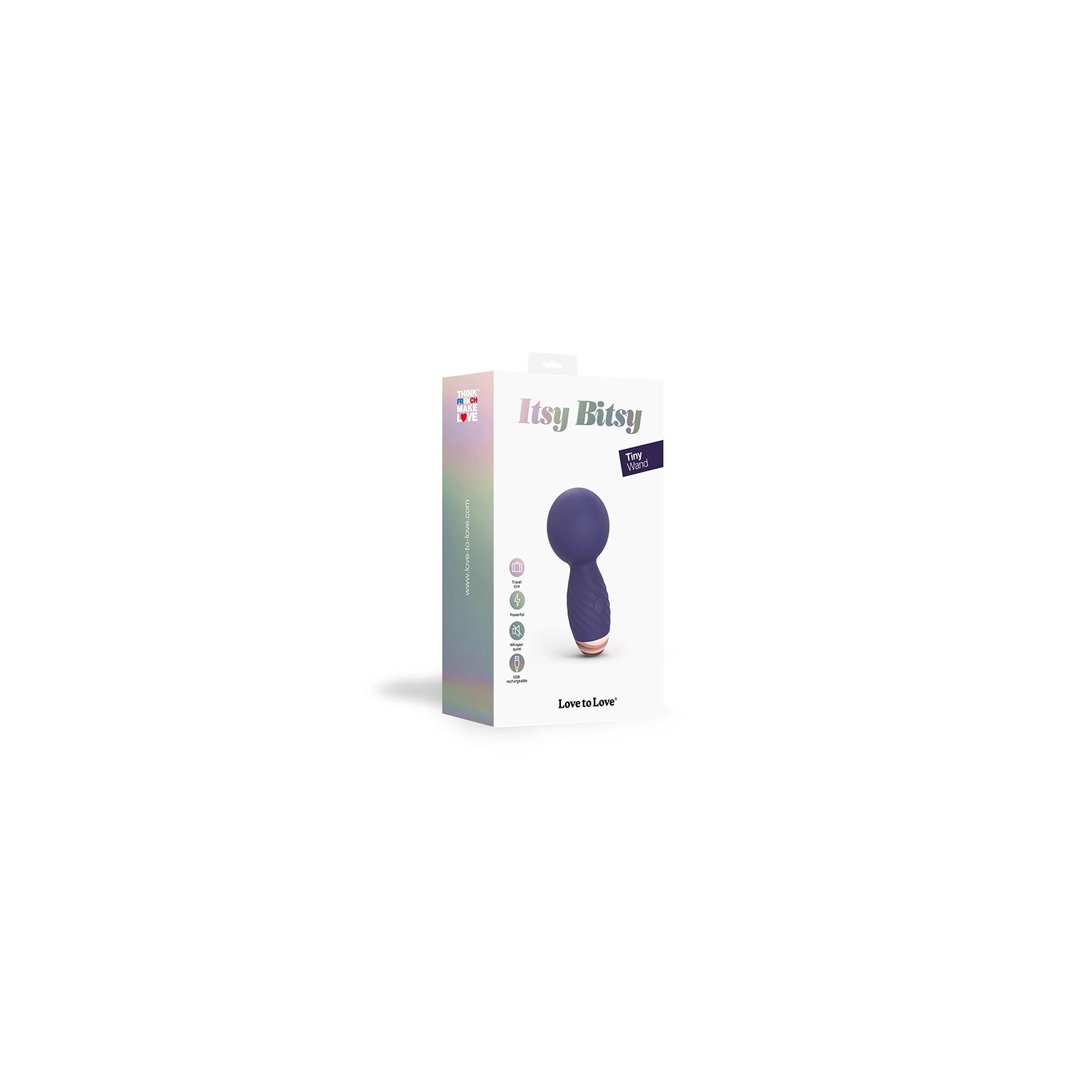 Love to Love Itsy Bitsy Mini Wand Vibrator Midnight Indigo