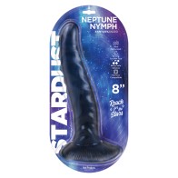 Stardust Neptune Nymph Dildo Texturizado de Silicone de 8 in. Morado