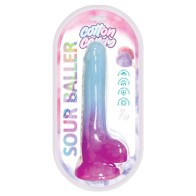 Dildo de Silicona Cotton Candy Sour Baller 7 Pulgadas