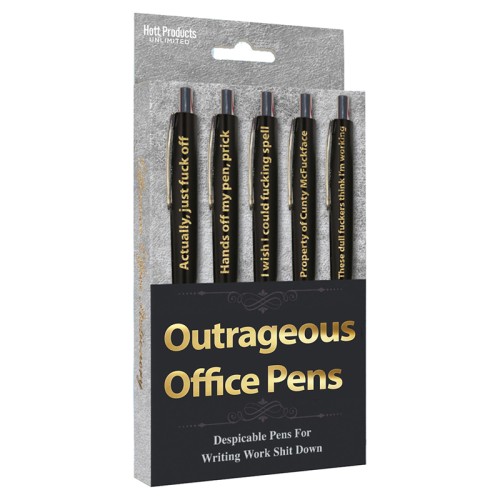 Outrageous Office Pens Set - Bold and Fun Writing