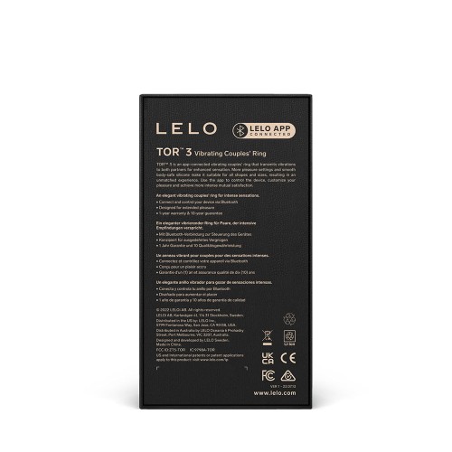 LELO TOR 3 Vibrating Cockring - App-Connected Pleasure