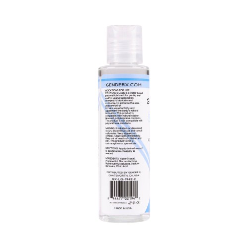 Lubricante a Base de Agua Everyone's Lube Gender X 4 oz