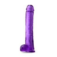 B Yours Plus Hefty n Hung 14 inch Dildo with Balls Purple