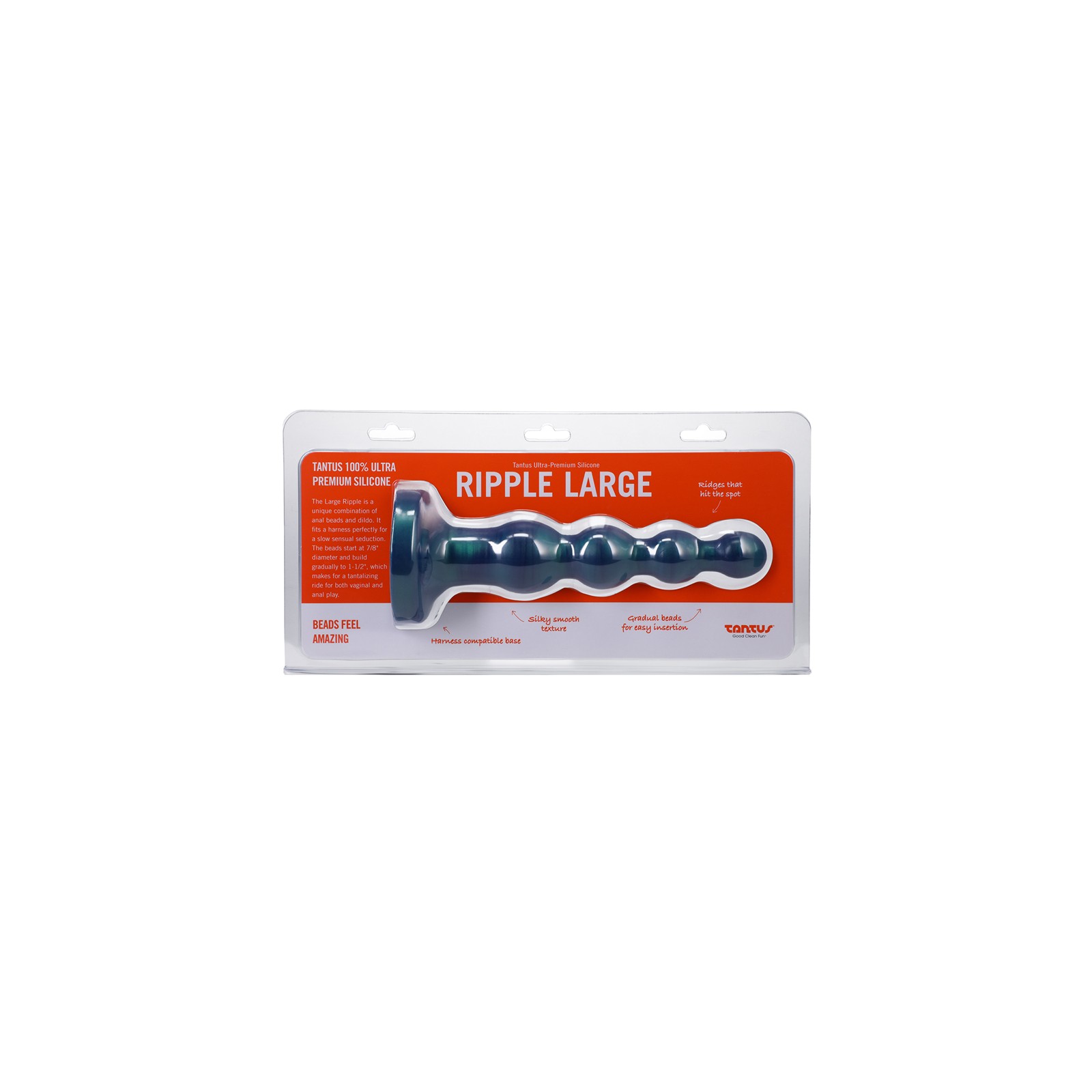 Dildo de Cuentas Anales Grande Ripple 8 in.