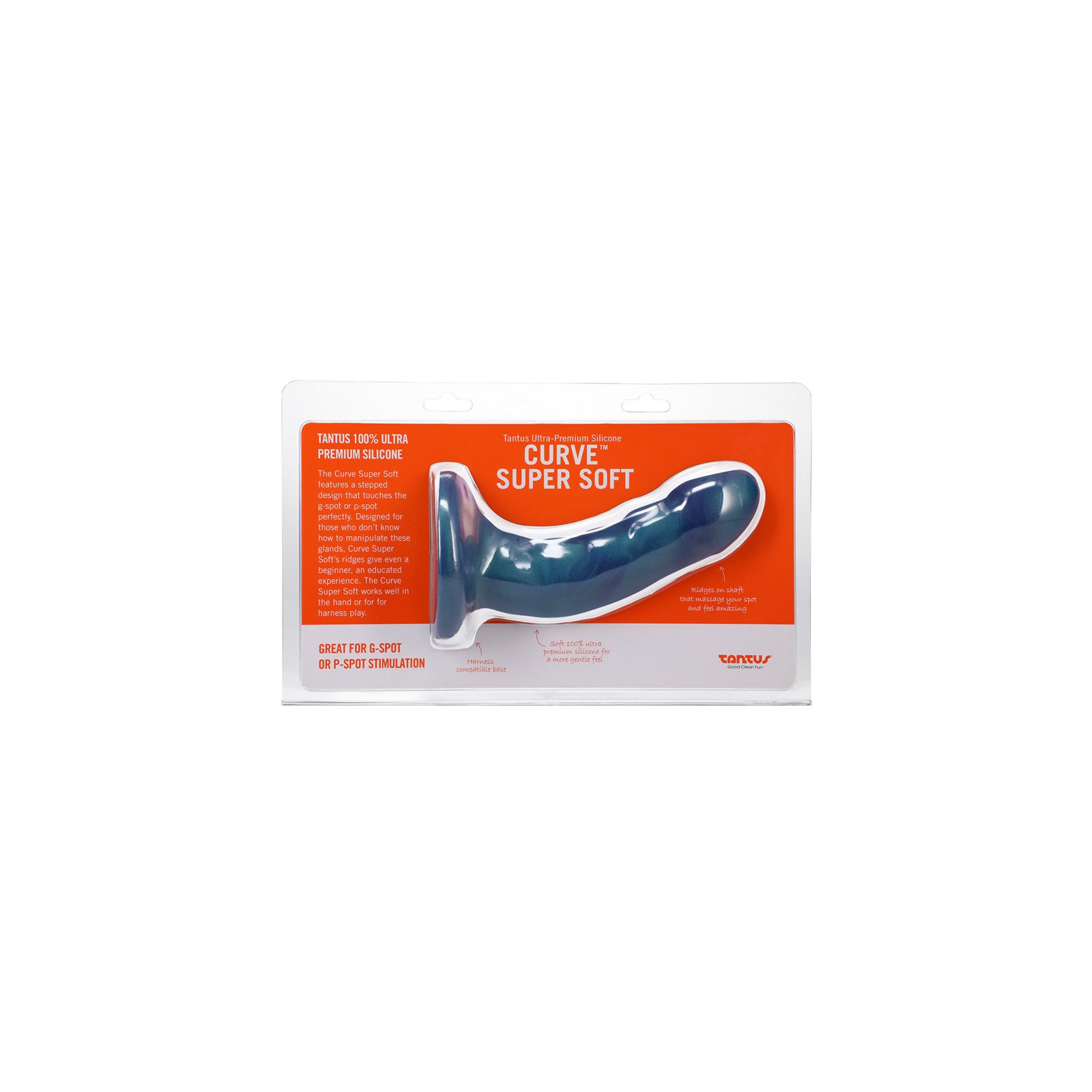 Tantus Curve 6.5 in. Dildo Soft Malachite