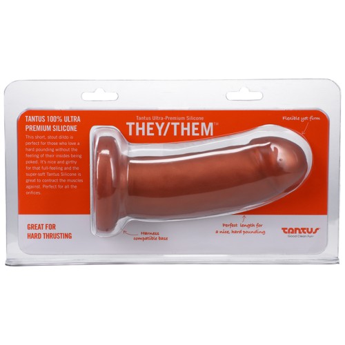 Tantus They Them 5.5 in Dildo Soft Copper