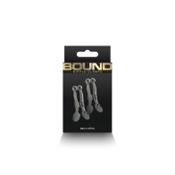 Bound Nipple Clamps Gunmetal for Sensual Play