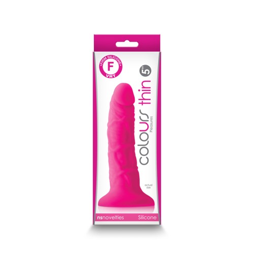 Dildo Colores Placeres Delgado de 5 in. para Placer Versátil