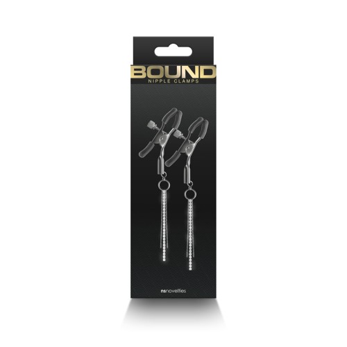 Pinzas para Pezones Bound Gunmetal para Placer Sensorial