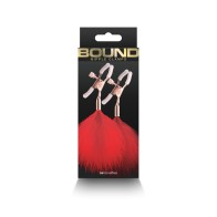 Bound Nipple Clamps F1 Red for Sensational Pleasure