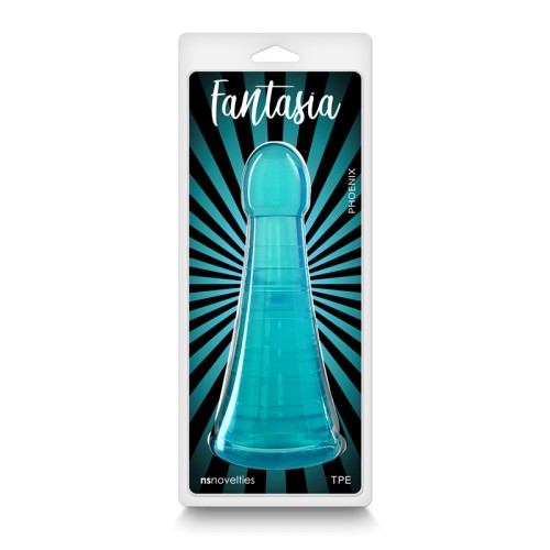 Dildo de Gel Fantasia Phoenix Turquesa - Vibrante y Divertido