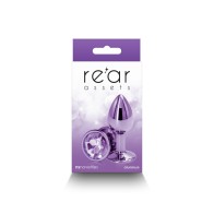 Rear Assets Metal Anal Plug Small Purple - Explore New Sensations