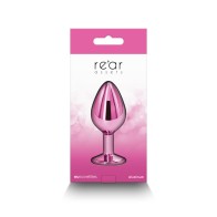 Rear Assets Medium Pink Metal Anal Plug