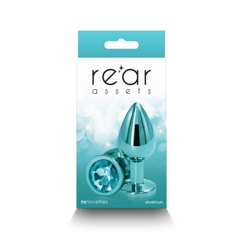 Rear Assets Medium Metal Anal Plug Teal