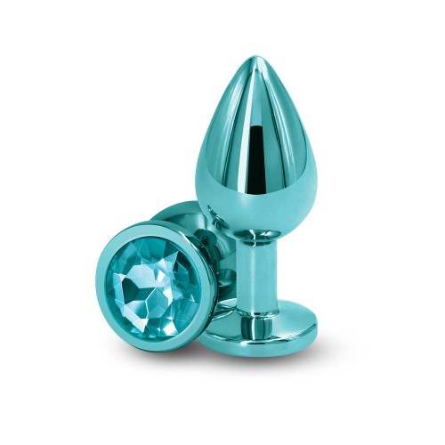 Rear Assets Medium Metal Anal Plug Teal