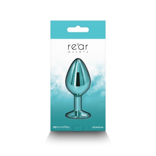 Rear Assets Medium Metal Anal Plug Teal