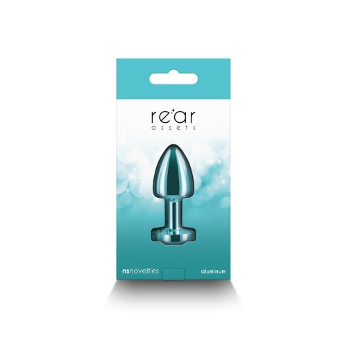 Rear Assets Petite Metal Anal Plug Teal