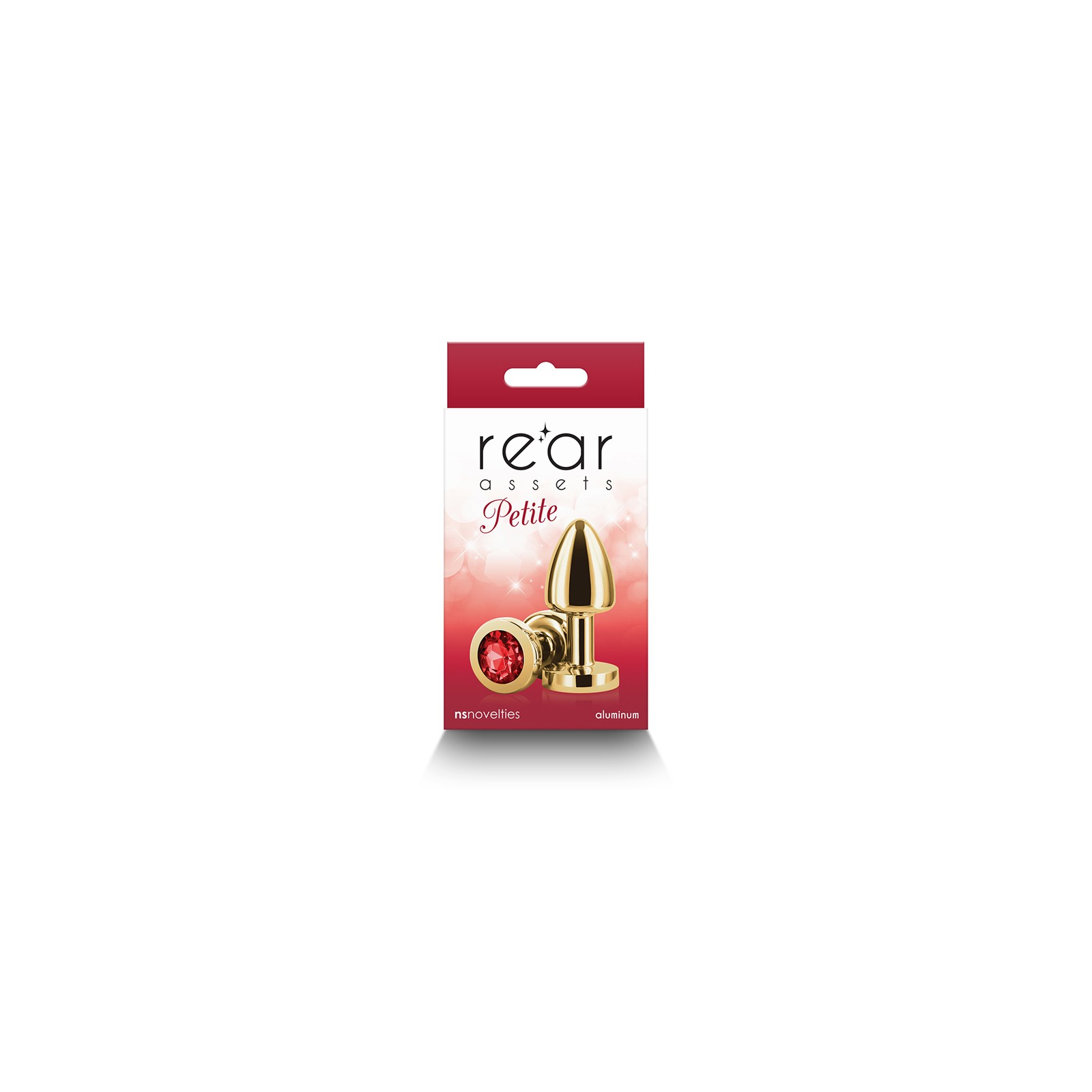 Rear Assets Petite Metal Anal Plug Gold/Red