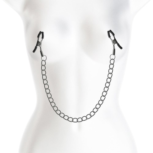 Bound Nipple Clamps Gunmetal for Stimulation