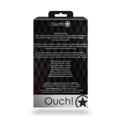 Plug Anal Grande Ouch! con Joyas para Placer Definitivo