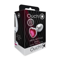 Ouch! Plug Anal Pequeño con Base de Joya Corazón