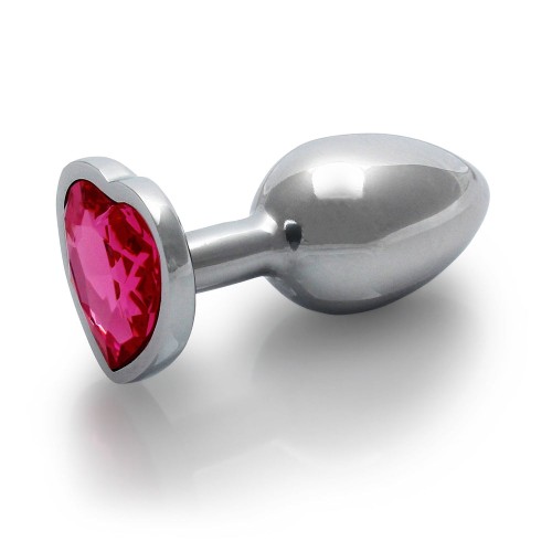 Ouch! Heart Gem Small Butt Plug with Jewel Base