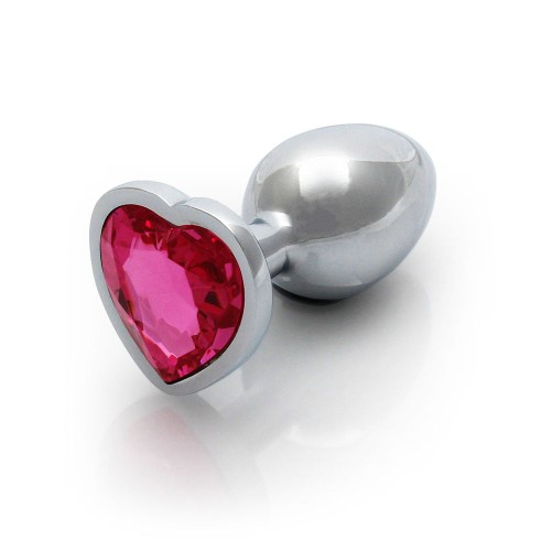 Ouch! Heart Gem Small Butt Plug with Jewel Base