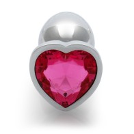 Ouch! Heart Gem Small Butt Plug with Jewel Base