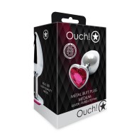 Plug Anal Corazón Gem Ouch! Mediano para Juego de Temperatura