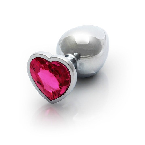 Ouch! Medium Heart Gem Butt Plug for Temperature Play