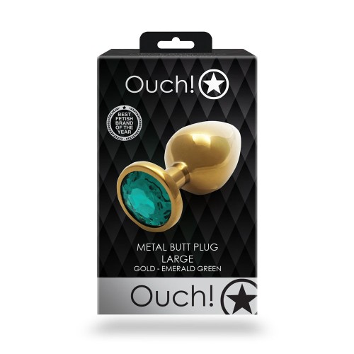 Ouch! Round Gem Butt Plug Large