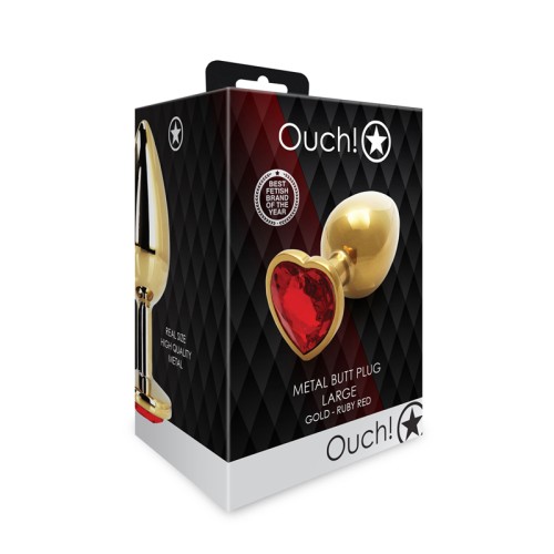 Plug Anal Grande Ouch! Corazón con Gemas