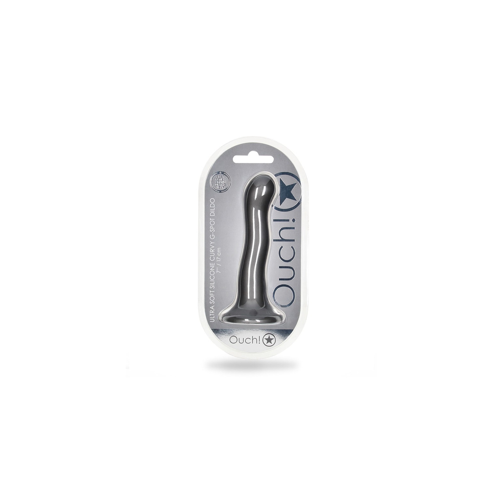 Dildo Curvo de Silicona Ouch! Gunmetal