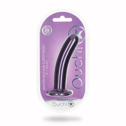 Ouch! Smooth Silicone 6 inch G-Spot Dildo with Suction Cup