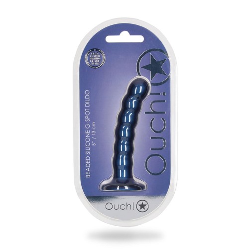 Dildo de Silicona con Perlas de 5 pulgadas - Ouch! Premium