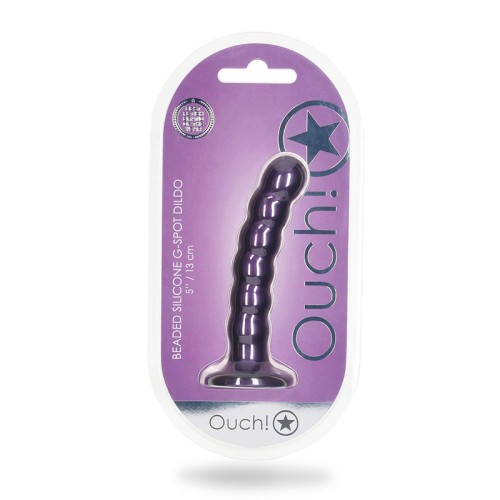 Dildo G-Spot de Silicona con Perlas - Placer Lujoso