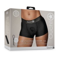 Boxer Strap-On Vibrante Ouch! Negro