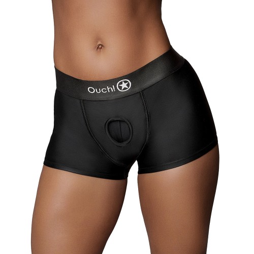 Ouch! Vibrating Strap-on Boxer Black