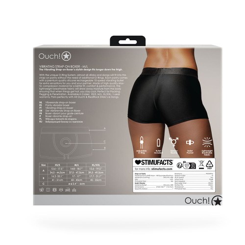 Boxer Strap-On Vibrante Ouch! Negro