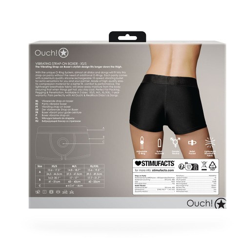 Boxer Strap-on Vibrante Ouch! Negro