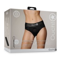 Ouch! High-cut Vibrating Strap-on Brief for Intimate Experiences