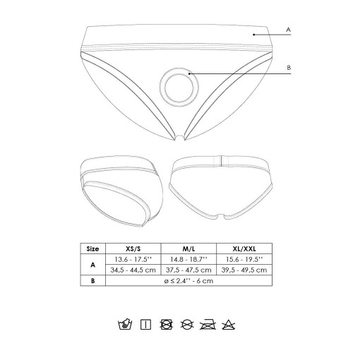 Ouch! High-cut Vibrating Strap-on Brief for Intimate Experiences