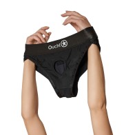 Ouch! XL/2XL Vibrating Strap-on Hipster Black