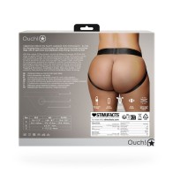 Arnés de Panty Vibrante Ouch! con Espalda Abierta para Juegos Emocionantes