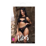 Conjunto Fantasy Lingerie Vibes Etiquetas de Sexo