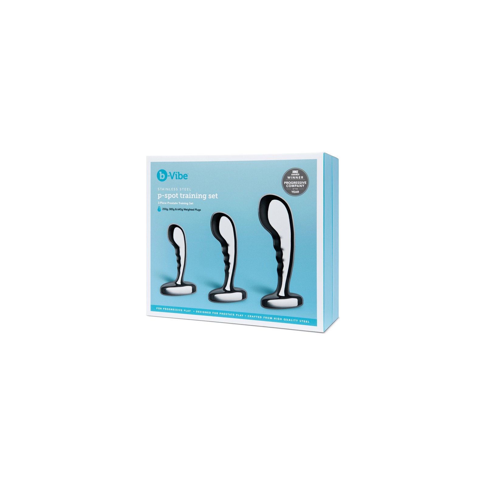 Juego de Plugs Entrenadores P-Spot de Acero Inoxidable b-Vibe