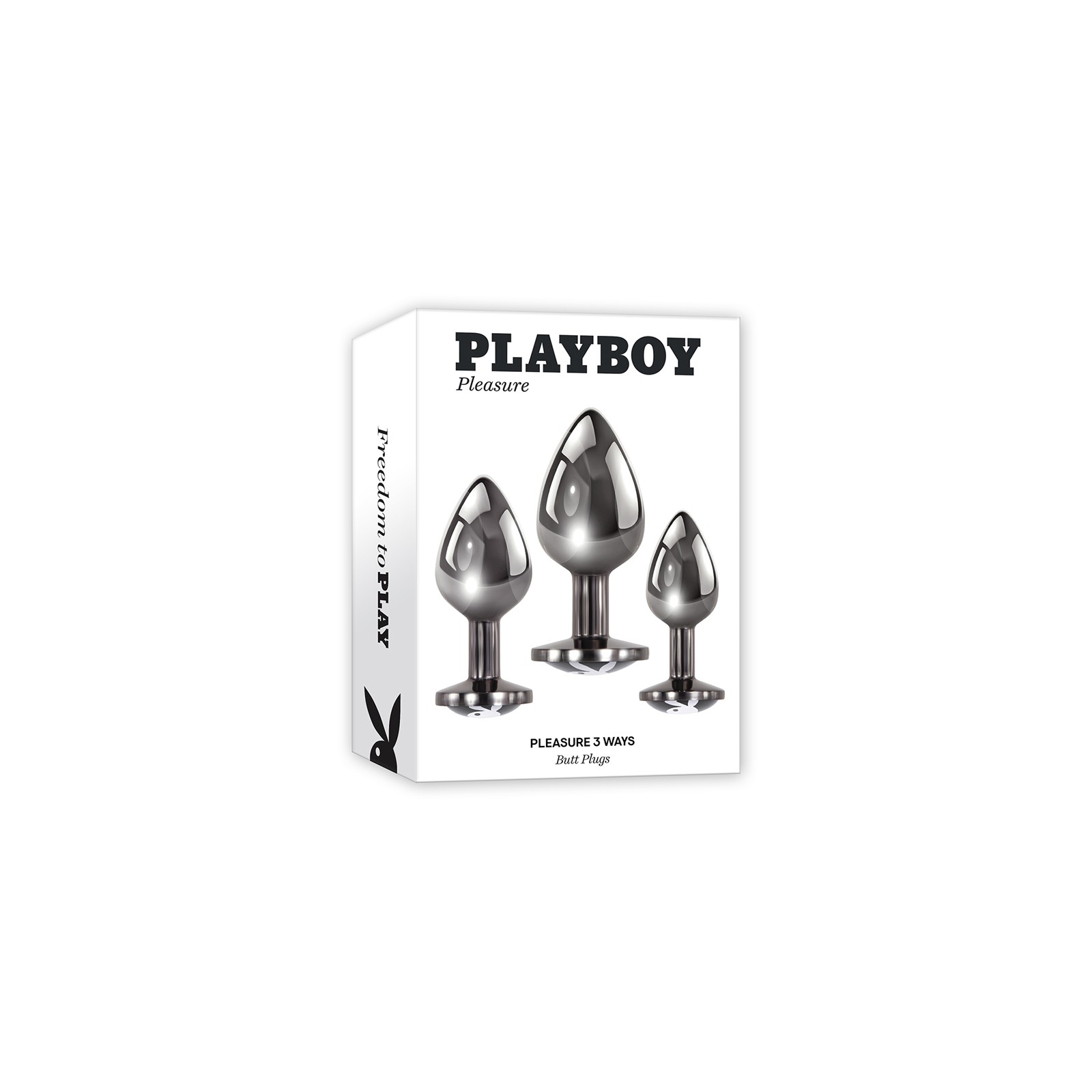 Playboy Pleasure 3 Ways Metal Anal Plug Set