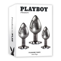 Playboy Pleasure 3 Ways Metal Anal Plug Set